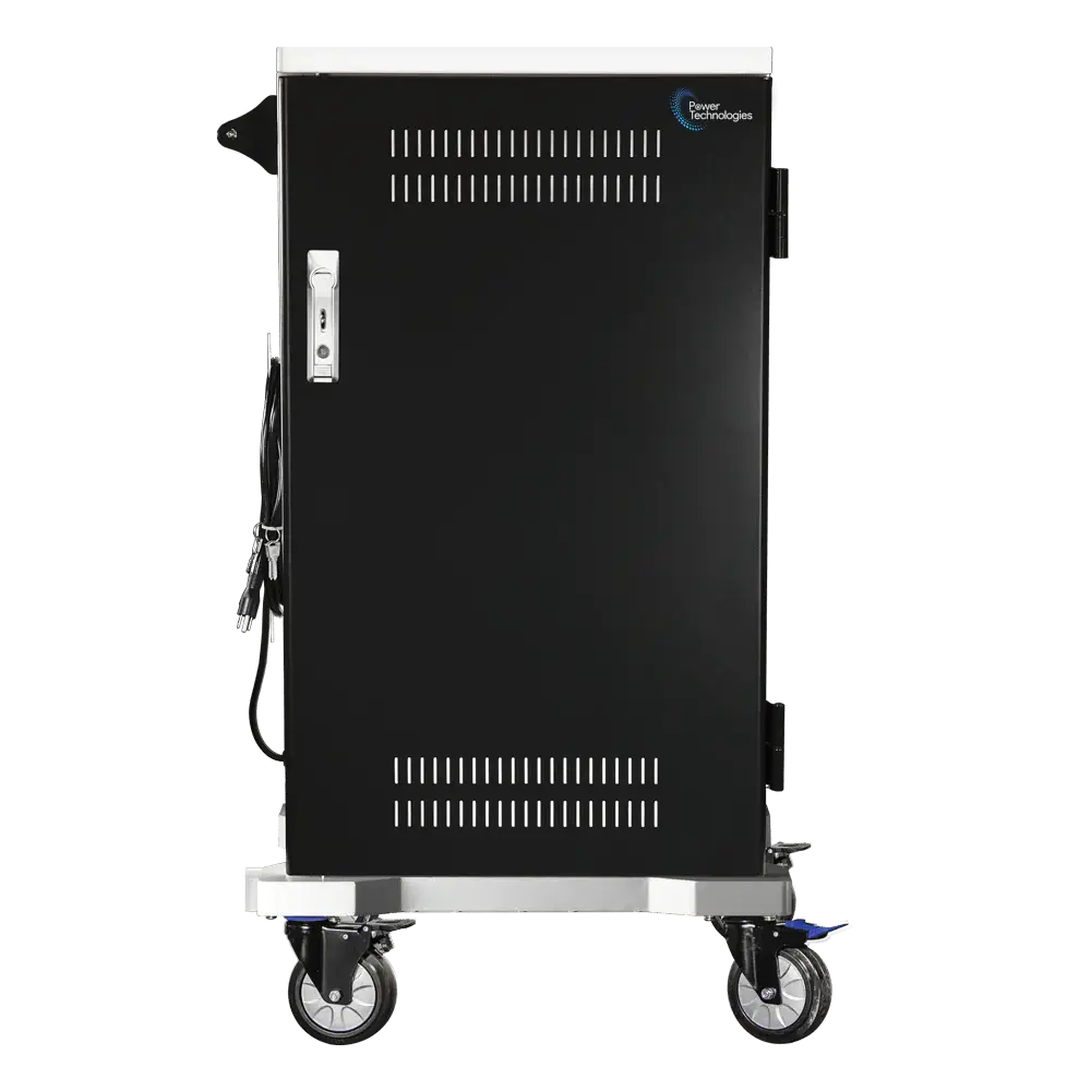POWRT ACSLIM 36-bay device charging cart with secure locking storage