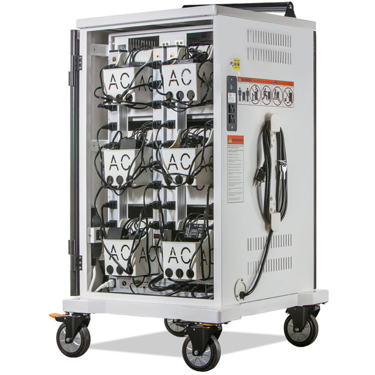 POWRT ACMAX 36-bay classroom charging cart for storing and charging devices