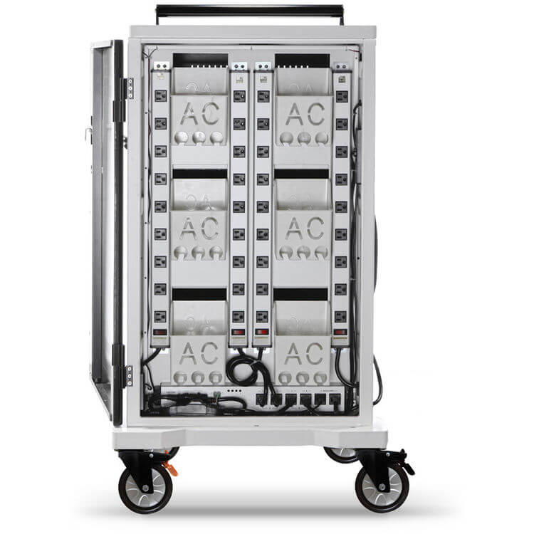POWRT ACMAX rolling charging cart with 36 device charging slots