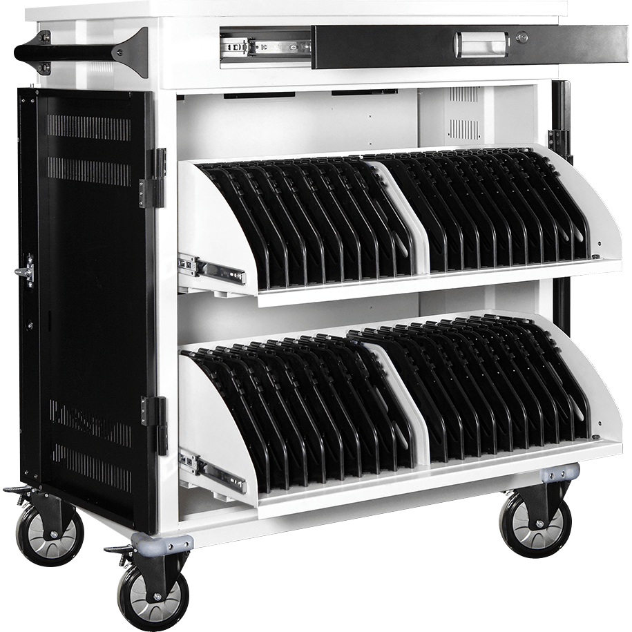 POWRT ACPROII 40-bay secure charging cart for laptops, tablets, and classroom devices