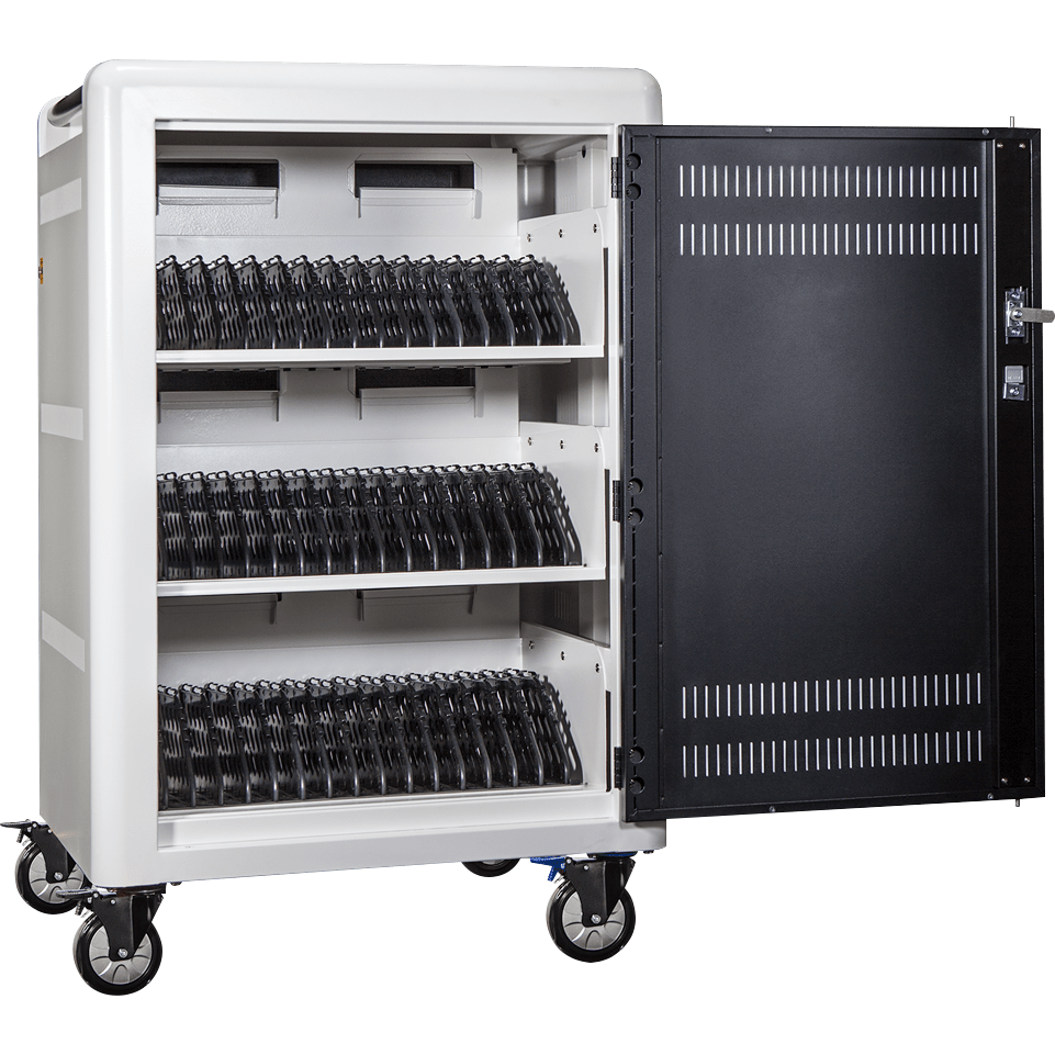 POWRT AC45 45-bay secure charging cart for laptops, tablets, and classroom devices
