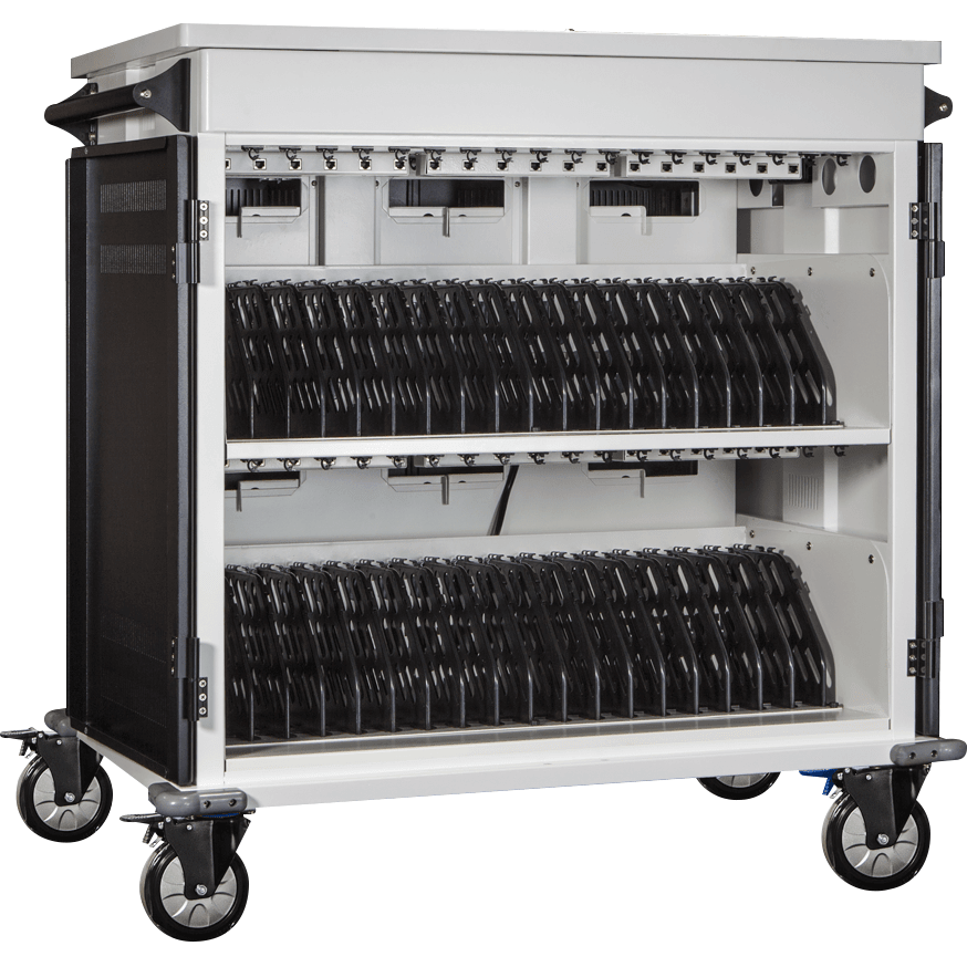 POWRT ACMANAGE 36-bay secure charging cart for laptops, tablets, and classroom devices