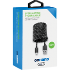 Everlasting Nylon USB-A to USB-C Charge & Sync Cable