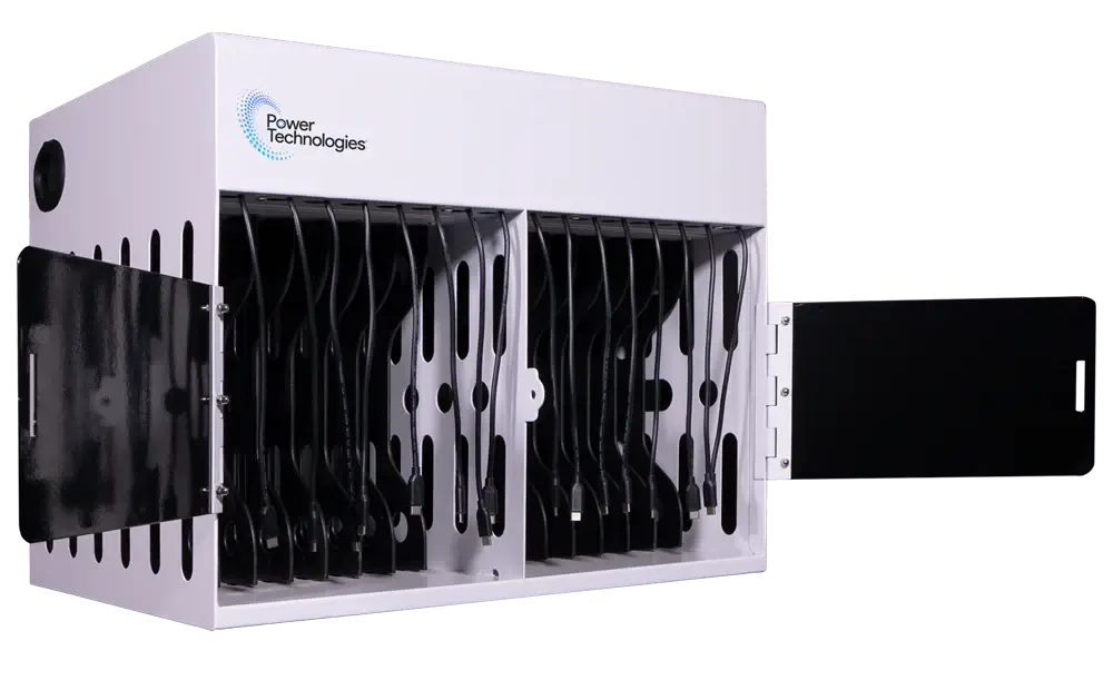 POWRT ACCOMP16 charging cabinet with 16 bays for laptops and tablets