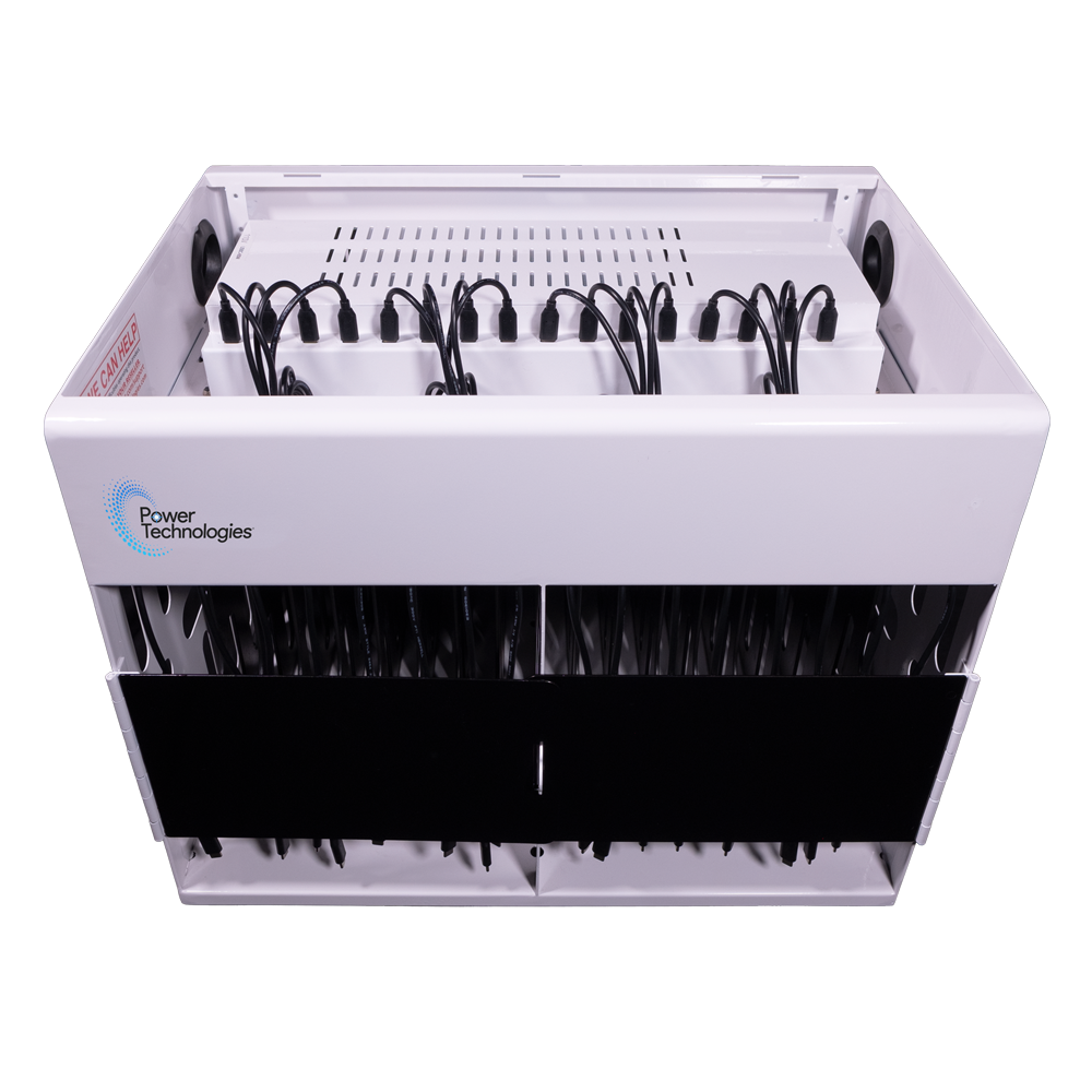 POWRT ACCOMP16 16-device secure charging cabinet with locking storage