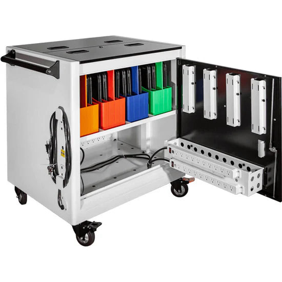 POWRT ACGO secure mobile charging cart with 30 device bays