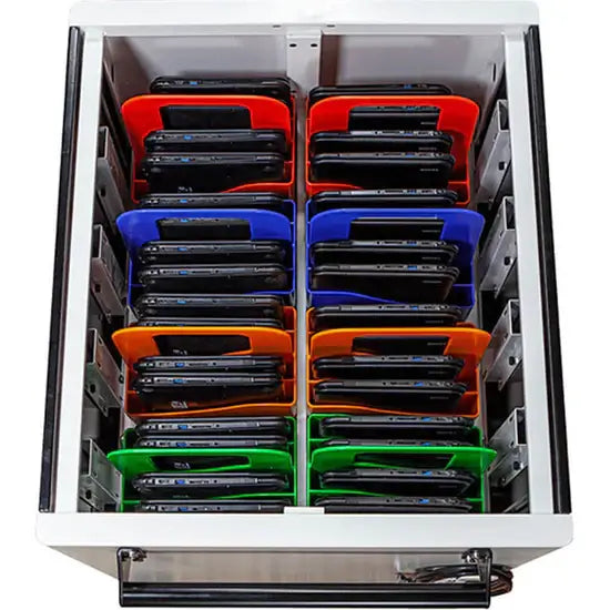 POWRT ACGO rolling charging cart with 30 secure charging slots