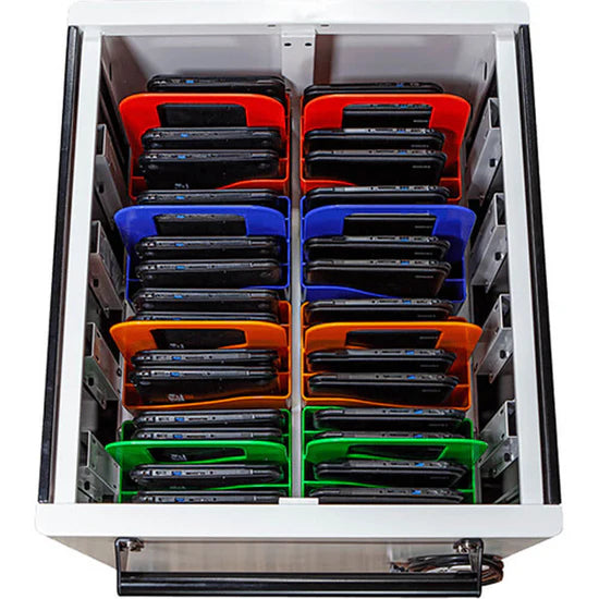 POWRT ACGO rolling charging cart with 30 secure charging slots