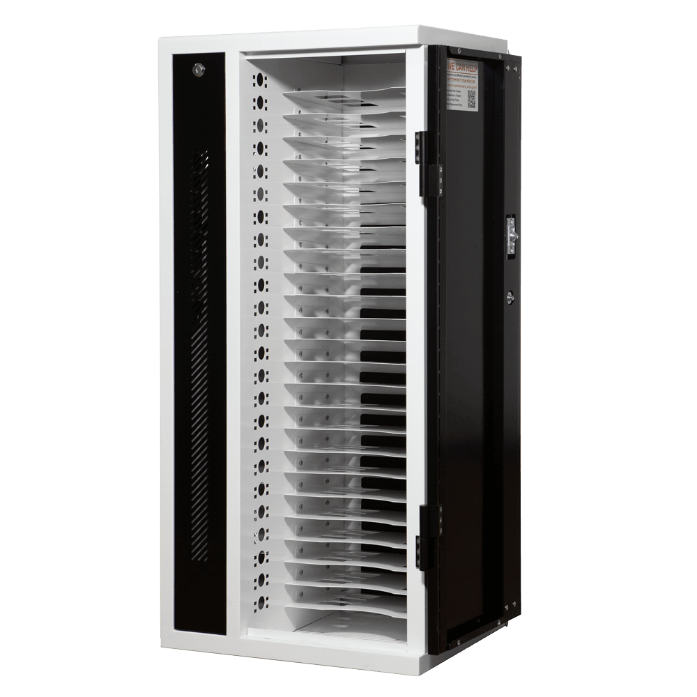 POWRT ACVERT24 vertical charging cart with 24 secure device bays