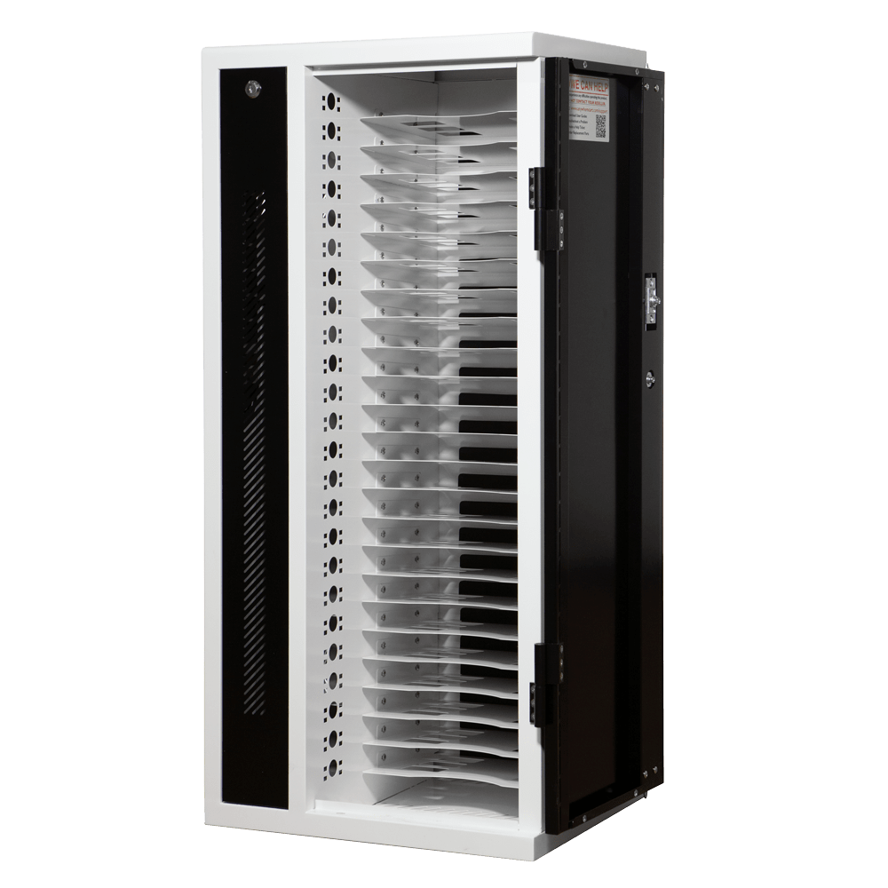 POWRT ACVERT24 vertical charging cart with 24 secure device bays