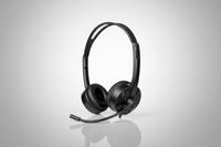 Thumbnail for Black headset on a light gray background