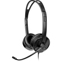 Thumbnail for Black headset with microphone on a white background