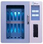 POWRT CABDMSB10RD 10-bay smartphone charging cabinet with secure storage