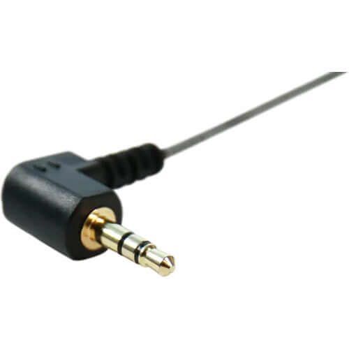 close up view of 3.5mm trss of Califone Listening First stereo headphones with 2-layered cord for classroom use