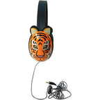 Califone Listening First tiger-themed stereo headphones with 2-layered cord for classroom use