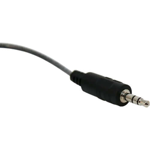 close up view of 3.5mm trss of Califone 3060AV-CT wired over-ear headphones 