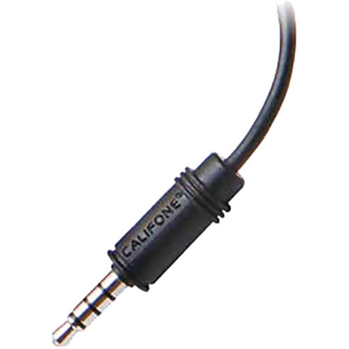 close up view of 3.5mm trrs of Califone 3065AVT Lightweight Personal Multimedia Stereo Headset