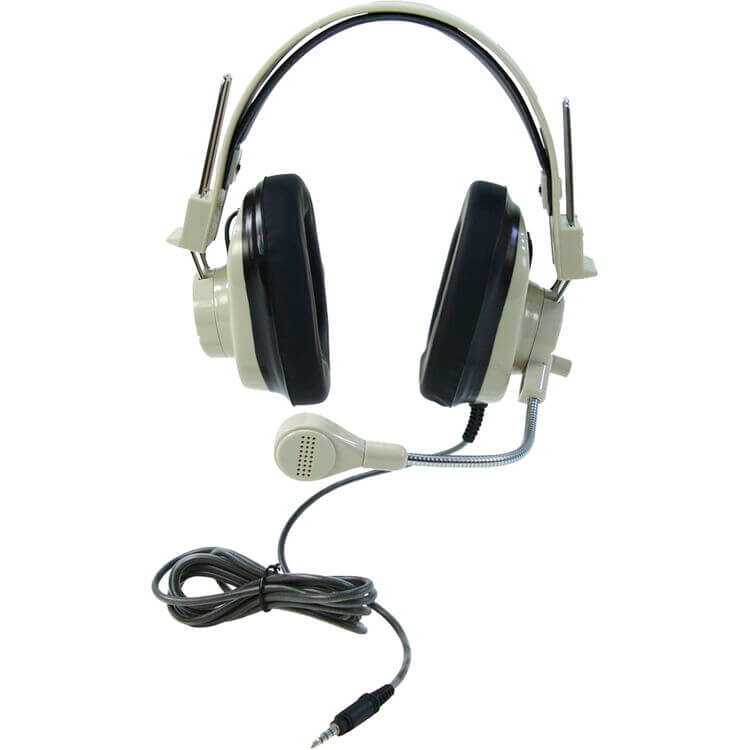 Califone Deluxe multimedia over-ear stereo headset with microphone and To Go plug
