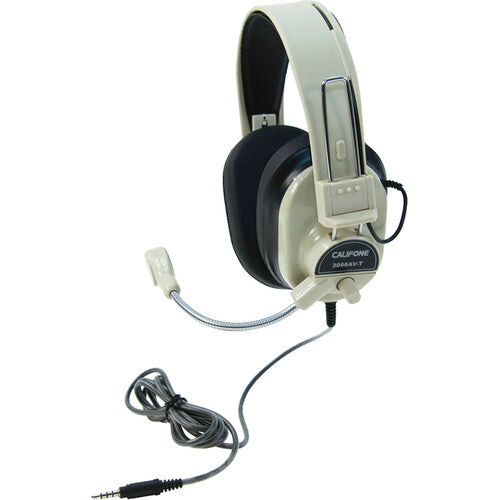 Califone Deluxe over-ear headset with mic and To Go audio plug for classroom use