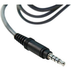 close up view of 3.5mm trss of Califone Deluxe multimedia over-ear stereo headset with microphone and To Go plug