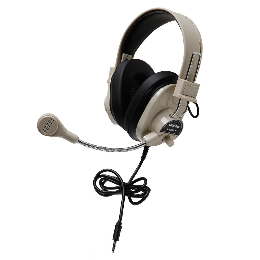 Califone Deluxe Multimedia Stereo Headset – Over-Ear w/ Mic & “To Go” Plug