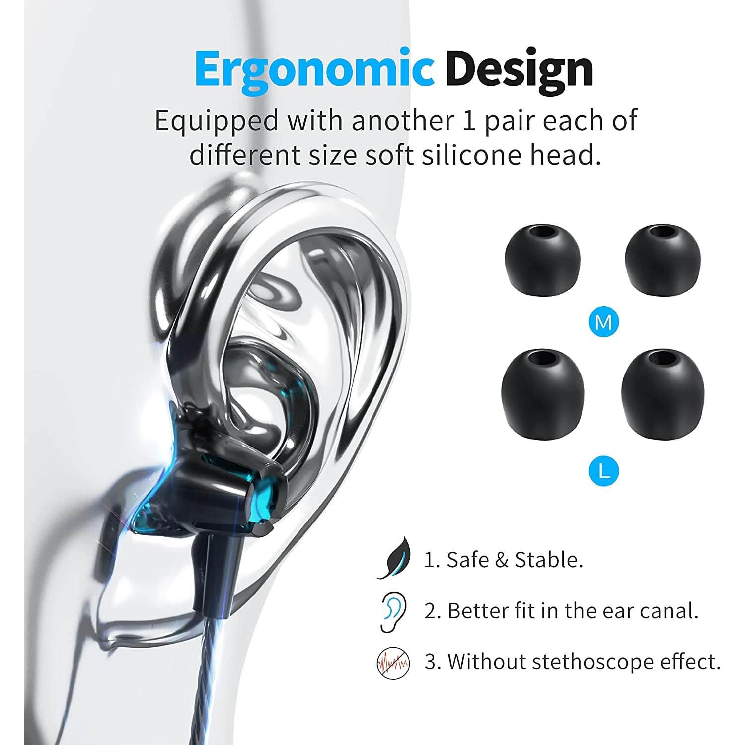 5-Pack Classroom Earbuds with Microphone (3.5mm)