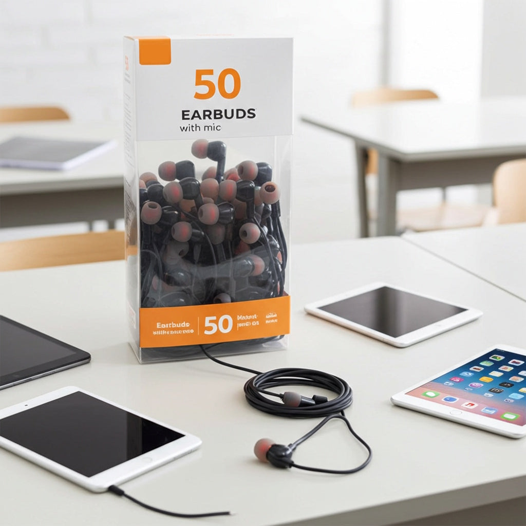 Escuela Earbud con ID-3T de micrófono