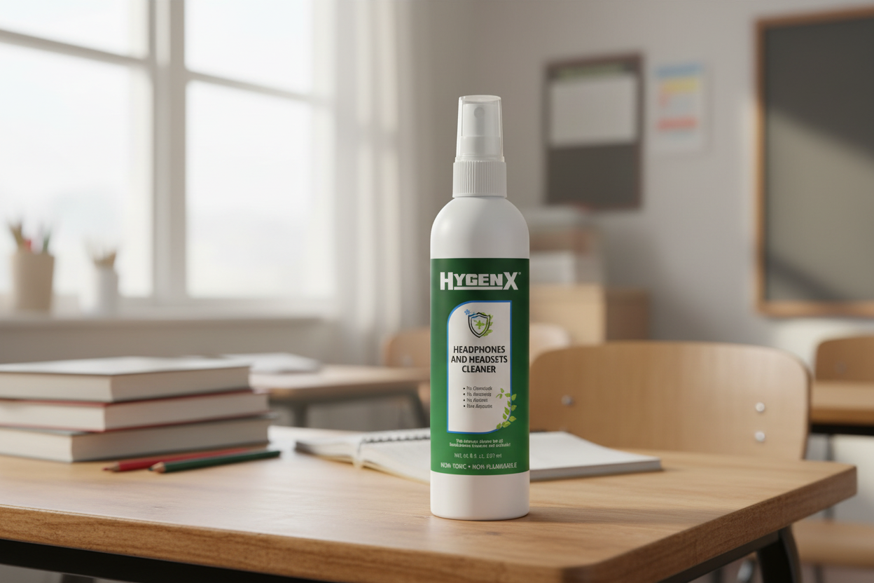 HygenX Headphones and Headset Cleaner - Spray Bottle (8 Oz.)