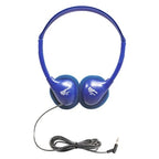 HamiltonBuhl Blue Kid-Sized On-Ear Stereo Headphones - 6 Pack