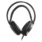 POWRT ACHPMBLK black headset with 3.5mm audio jack and microphone