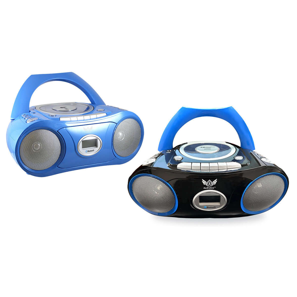 HamiltonBuhl AudioAce Portable Bluetooth, CD, Cassette and FM Boombox