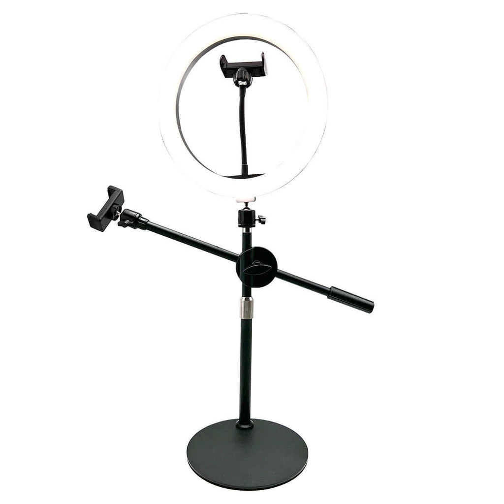 HamiltonBuhl Content Creators Set – LED Ring Light, Microphone & Tripod Kit