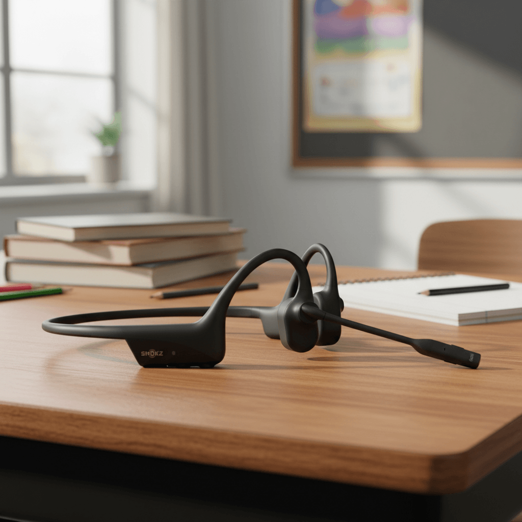 Shokz OpenComm2 Bone Conduction Headset – Open-Ear Bluetooth Communication Headset