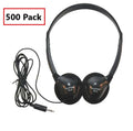 Califone CA-2 on-ear headphones in bulk pack for school use, designed for students with 3.5mm plug.