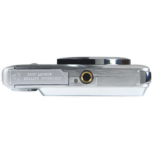 Top view of Silver HamiltonBuhl VividPro 18MP digital camera