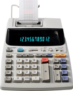 Sharp EL-1801V 12 digit printing calculator with fast ink roller printer and large display for office accounting tasks