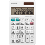 Sharp EL-377WB professional calculator with large angled display and dual power for efficient office calculations
