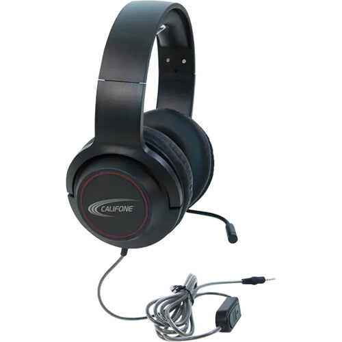 Califone 3065AVT lightweight multimedia stereo headset with microphone for classroom use