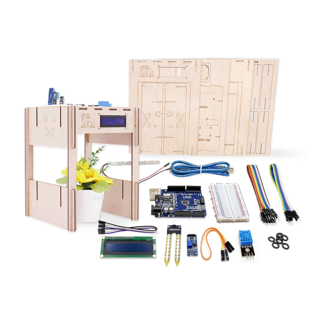 HamiltonBuhl Arduino Based Build-It-Yourself LED SmartFarm Grow Light – Pack of 3