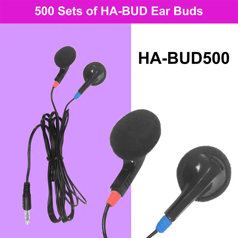 HamiltonBuhl Ear Buds with Foam Cushions – 500 Pack