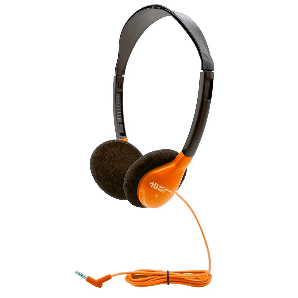 HamiltonBuhl SchoolMate HA2 personal on-ear headphones in orange