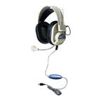 HamiltonBuhl deluxe USB headsets with adjustable gooseneck microphones