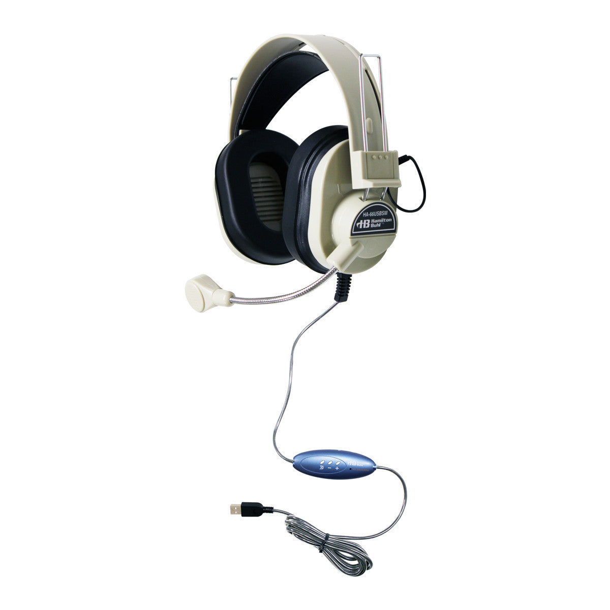 HamiltonBuhl Deluxe USB Headset with Gooseneck Microphone 40 Pack
