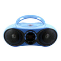 Portable boombox with Bluetooth receiver, CD player, and FM radio media player