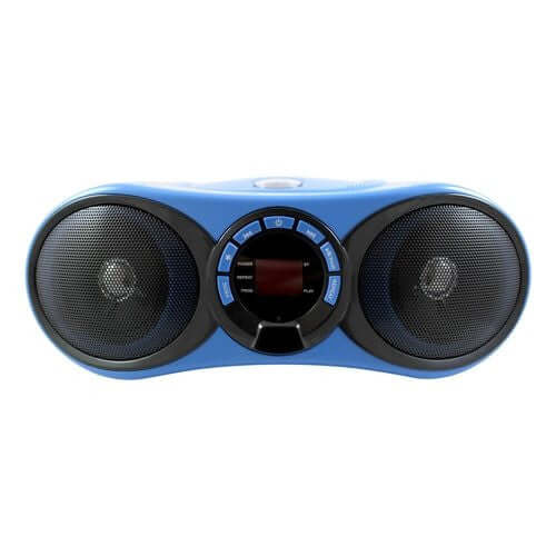 Boombox media player with Bluetooth receiver, CD player, and FM radio