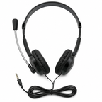 ES-100 classroom headset with adjustable boom microphone and 3.5 mm TRRS plug