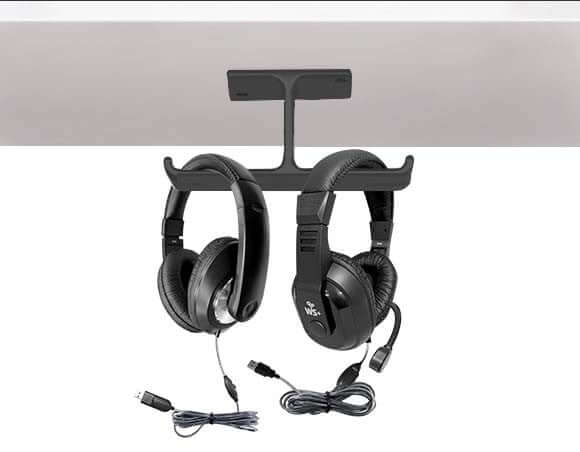 HamiltonBuhl HP-HOOK Hook-It! Dual Headphone/Headset Hanger