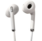 Close-up of HamiltonBuhl USB-C ear buds showing in-ear design and integrated mic control module.