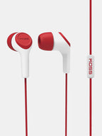 Koss KEB15i red wired in-ear earbuds with inline microphone and 3.5mm audio plug