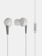 Koss KEB6i wired in-ear earbuds with inline microphone and 3.5mm audio plug in white